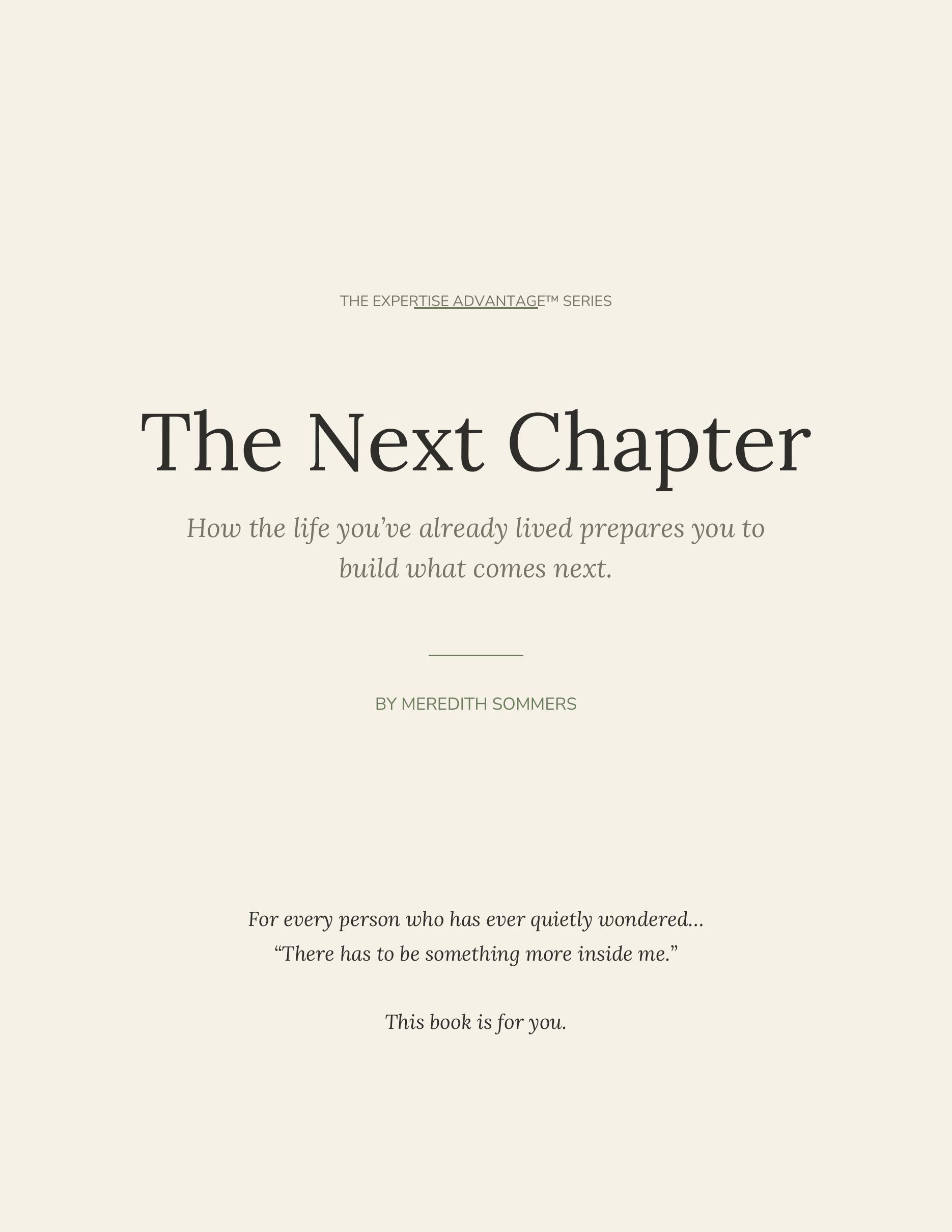 Cover of The Next Chapter ebook